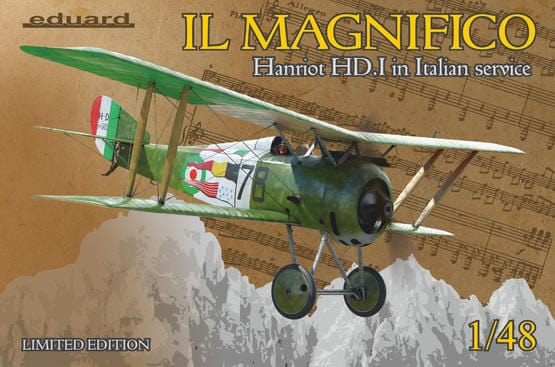 Eduard 11139 1/48 IL MAGNIFICO Hanriot HD.I in Italian Service Plastic Model Kit Eduard PLASTIC MODELS