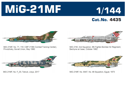 Eduard 4435 1/144 MiG-21MF Super44 Plastic Model Kit Eduard PLASTIC MODELS