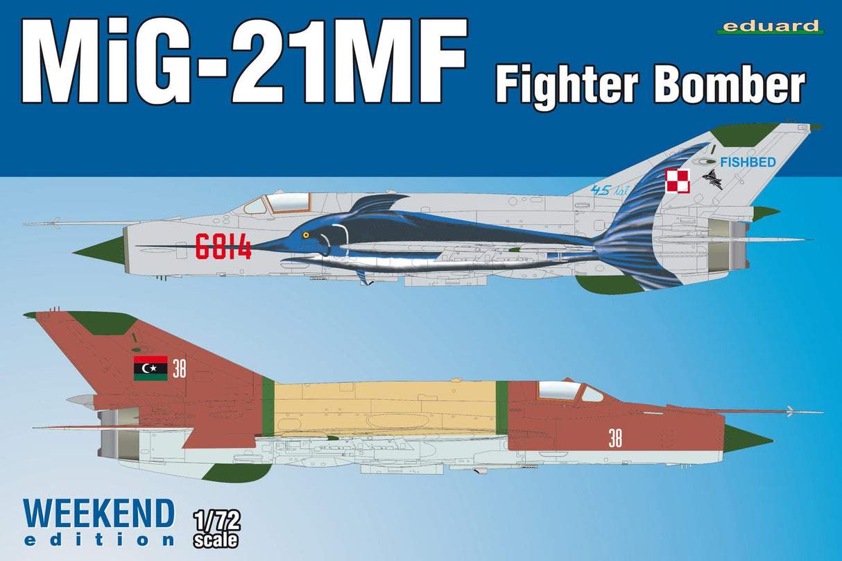 Eduard 7451 1/72 MiG-21MF Fighter-Bomber Plastic Model Kit Eduard PLASTIC MODELS