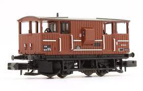 EFE Rail E87540 N BR 20T Shark Ballast Plough Brake Van BR Bauxite (Departmental) - Hobbytech Toys