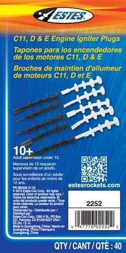 Estes 2252 Ignitor Plugs C11/D/E 5 Estes ROCKETS