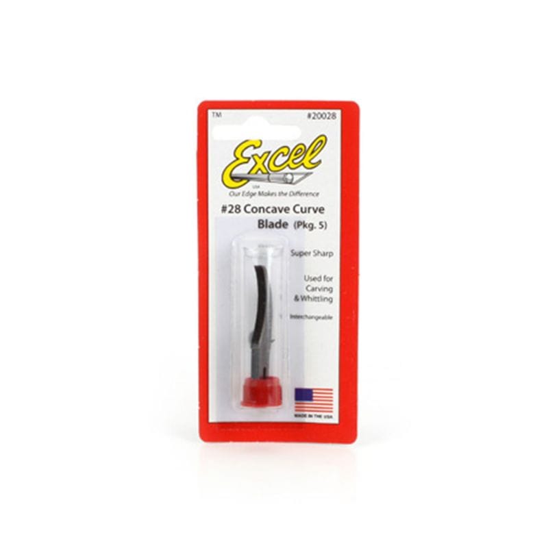 Excel 20028 NO. 28 Concave Carving Blade (5pcs) Excel TOOLS