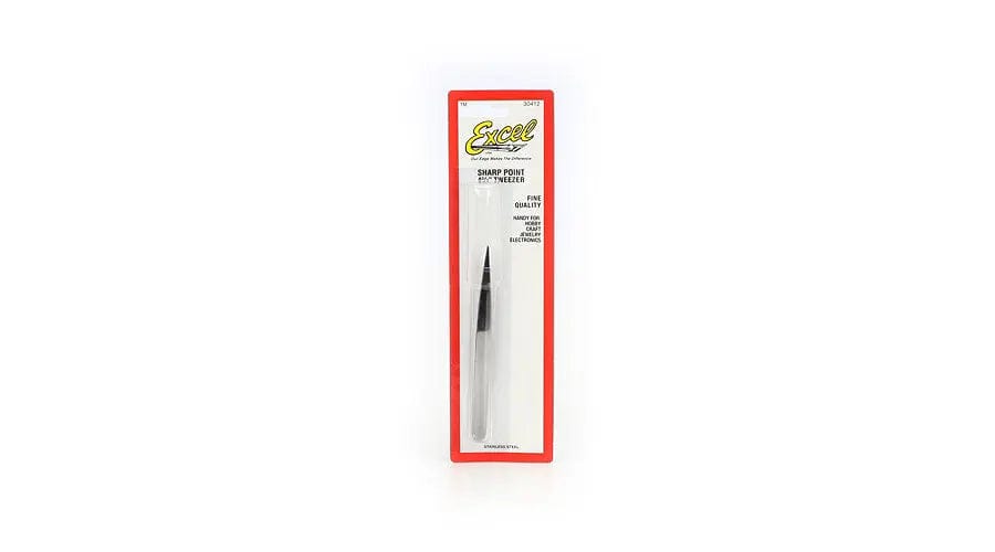 Excel 30412 4.75 Inch Stainless Steel Tweezers Sharp Excel TOOLS
