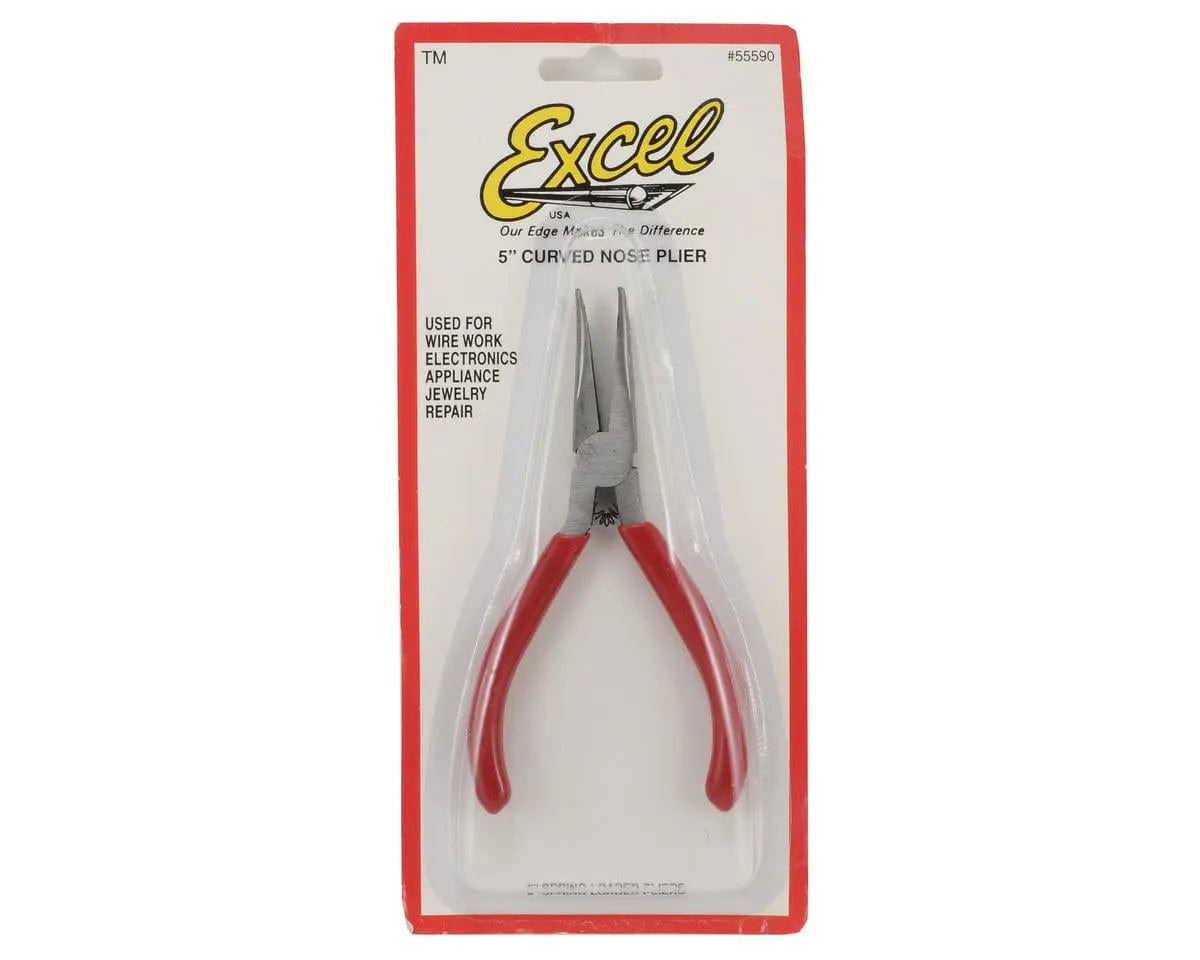Excel 55590 5 Inch Serrated Jaw Curved Nose Pliers Excel TOOLS