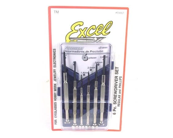 Excel 55662 Precision Jeweler Screwdriver Set (6pcs) Excel TOOLS