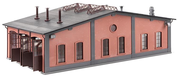 Faller Gmbh HO Brick Car Shop with Crane and Jacks - Kit - 15-3/4 x 8-13/16 x 5-1/8in 40 x 22.4 x 13cm Faller Gmbh TRAINS - HO/OO SCALE