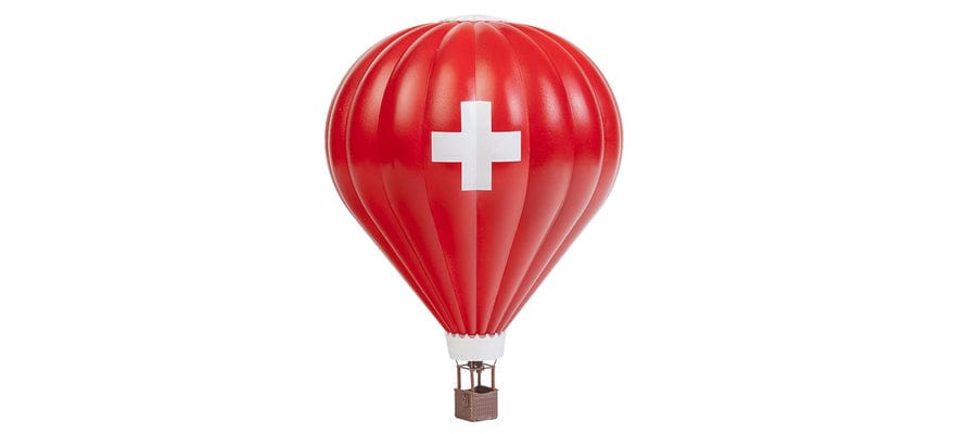 Faller Gmbh HO Hot-Air Balloon - Kit - Red w/Swiss Cross Faller Gmbh TRAINS - HO/OO SCALE