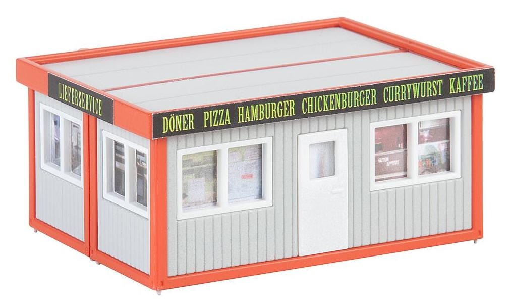 Faller Gmbh HO Modular Snack Concession Building - Kit - 3 x 2-3/8 x 1-5/16in 7.6 x 6 x 3.4cm Faller Gmbh TRAINS - HO/OO SCALE