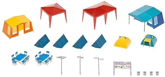 Faller Gmbh HO Tent Camping Set - Era IV Faller Gmbh TRAINS - HO/OO SCALE