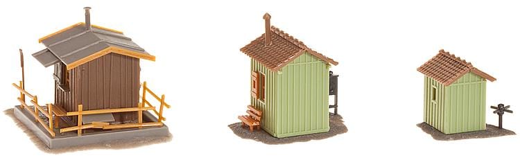 Faller Gmbh HO Three Trackside Shanties - Kit Faller Gmbh TRAINS - HO/OO SCALE