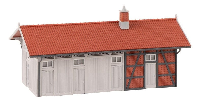 Faller HO Owen Train Station with Outhouse Building - Kit - 30.8 x 14 x 14.2cm - Hobbytech Toys