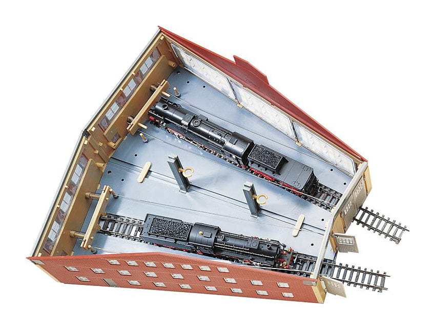 Faller N 2-Stall Round House - 8-11/16 x 8-1/4 x 3-15/16" 22 x 21 x 10cm - Hobbytech Toys