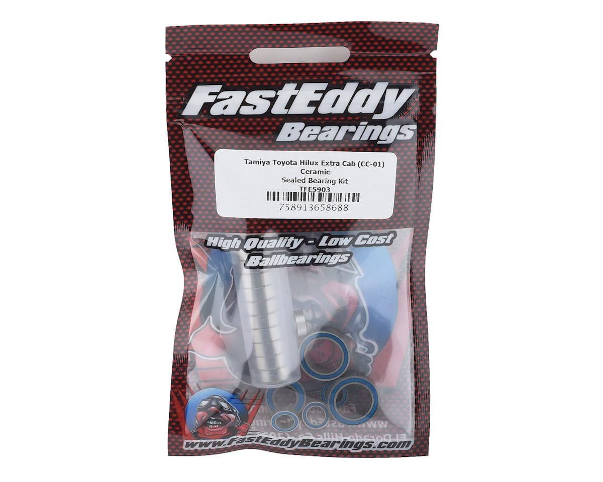 FastEddy Tamiya Toyota Hilux Extra Cab Ceramic Rubber Sealed Bearing Kit (CC-01) - Hobbytech Toys
