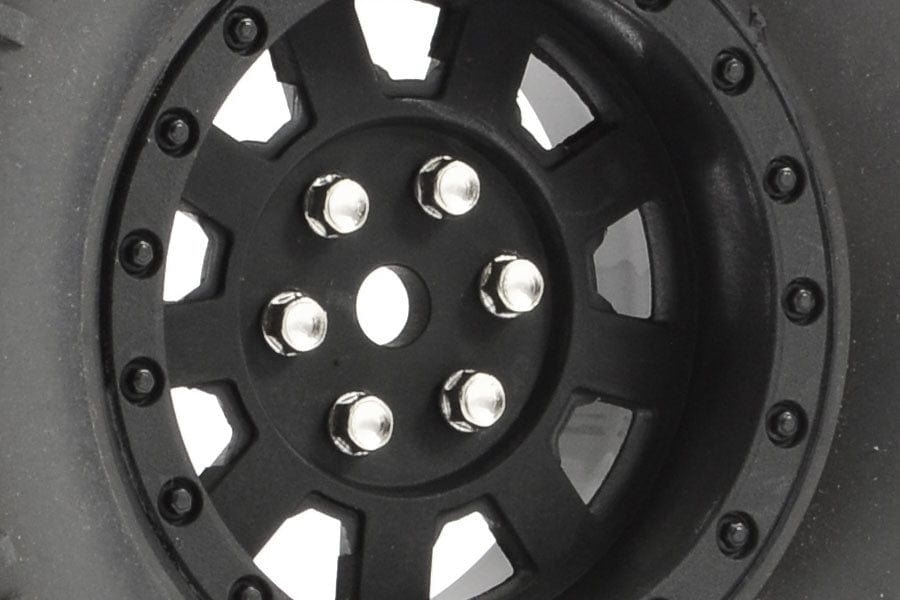 Fastrax 1/10 Crawler Boxer 1.9 Mounted Scale Wheel Black (2pcs) Fastrax RC CARS - PARTS