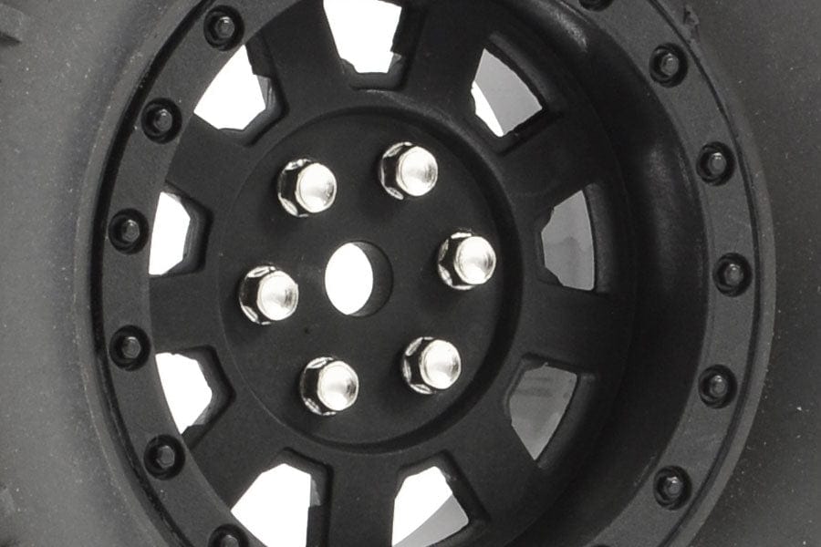 Fastrax 1/10 Crawler Slinger 1.9 Mounted Scale Wheel Black (2pcs)* Fastrax RC CARS - PARTS