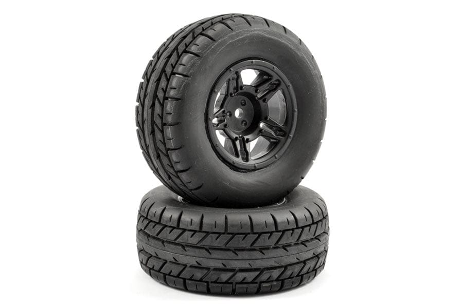 Fastrax 1/10 Sc Eagle Mounted 5-Spoke Black (Slash Rr/Blitz) (2pcs) Fastrax RC CARS - PARTS