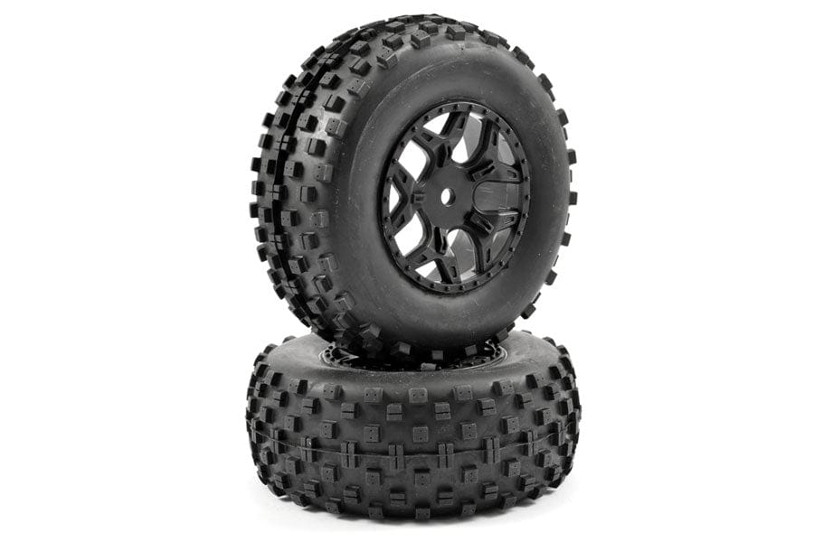 Fastrax 1/10 SC Rock Block Mtd 5-Spoke Black (Slash Rr/Blit) (2pcs) Fastrax RC CARS - PARTS