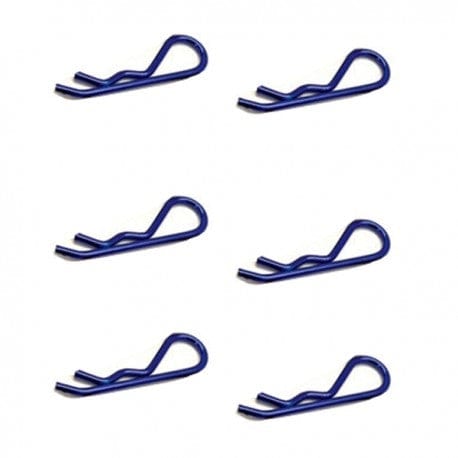 Fastrax 1/8Th/1/5Th/Transponder Body Clips Metallic Blue (6) Fastrax RC CARS - PARTS