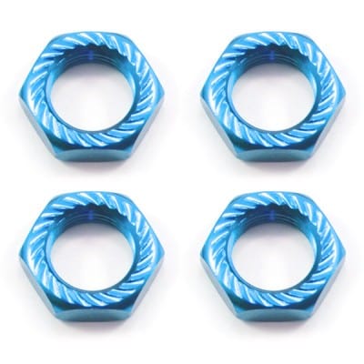 Fastrax 17mm X 1.0 Blue Serrated Wheel Nuts (4pcs) - Hobbytech Toys
