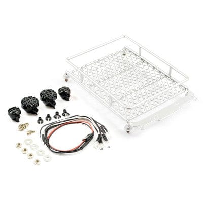 Fastrax Aluminium Luggage Rack With Led Lamps 130x110mm Fastrax RC CARS - PARTS