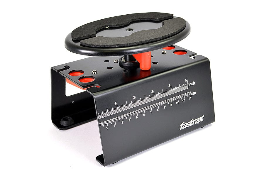Fastrax Deluxe Aluminium Rotating RC Car Maintenance Stand Black - Hobbytech Toys