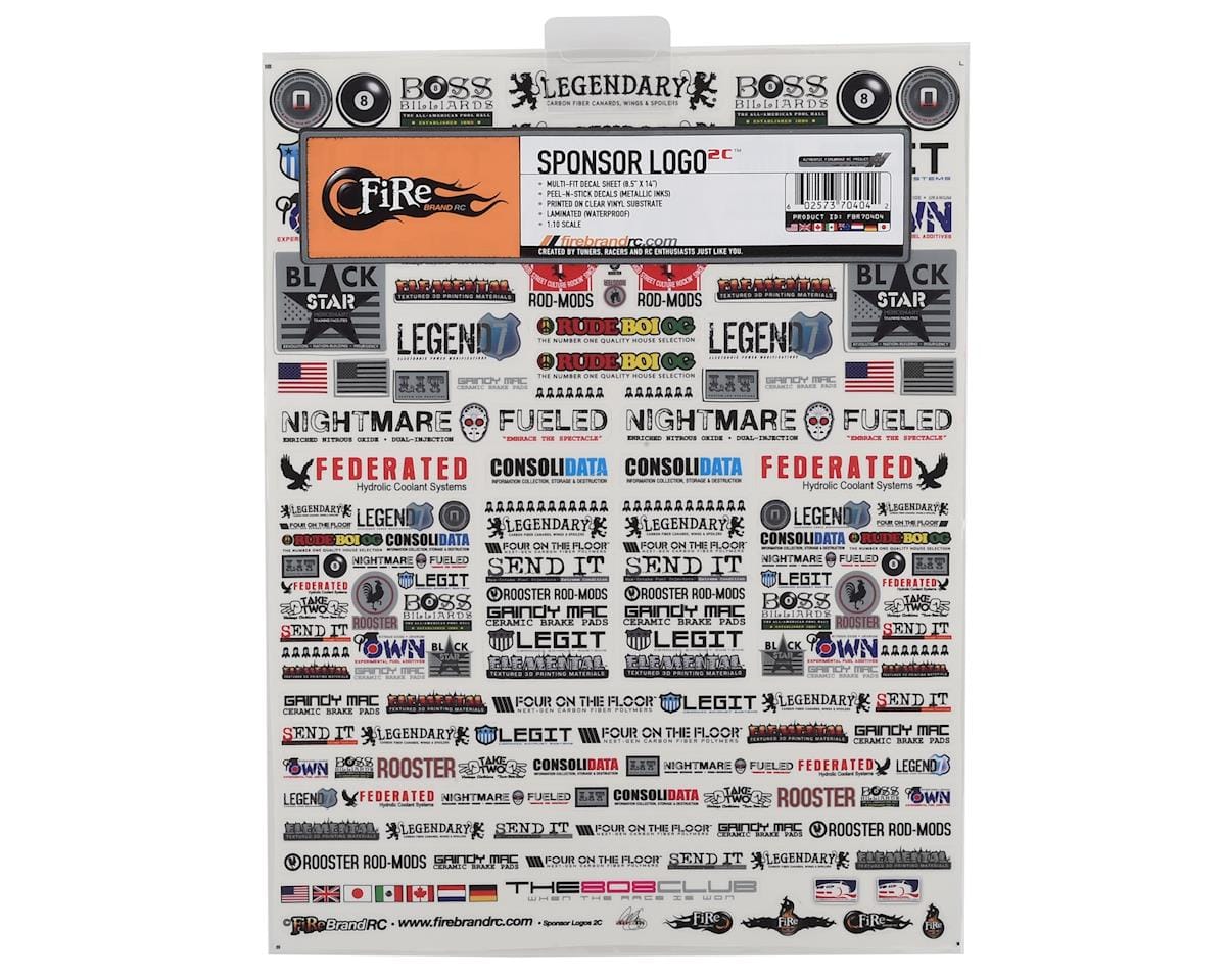 Firebrand RC Sponsor Logos 2C (8.5x11) Firebrand RC RC CARS - PARTS