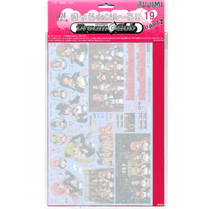Fujimi 1/24 Dream Club decals (Chara-19) Plastic Model Kit - Hobbytech Toys