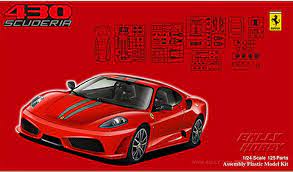 Fujimi 1/24 Ferrari F430 Scuderia (RS-55) Plastic Model Kit - Hobbytech Toys