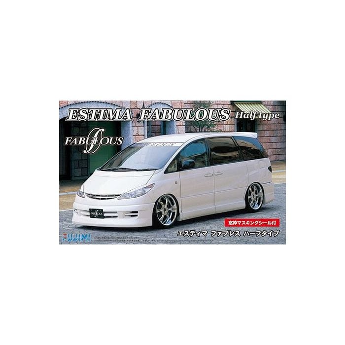 Fujimi 1/24 Toyota Estima Fabulous Half Type w/Window Frame Masking (ID-71) Plastic Model Kit - Hobbytech Toys