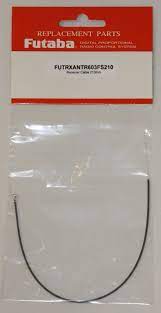 Futaba 2.4GHz receiver antenna cable, 210mm long, displayed on a red packaging background.