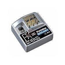 Compact Futaba GYA451 rate gyro stabilizer for precise airplane flight control.
