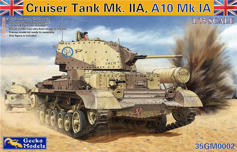 Gecko 35GM0002 1/35 Cruiser Tank Mk. IIA, A10 Mk. IA Plastic Model Kit Gecko Models PLASTIC MODELS