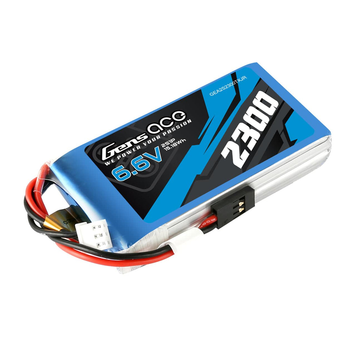 Gens Ace 2S 2300mAh 6.6V Soft Case LiFe Battery (JR) - Hobbytech Toys