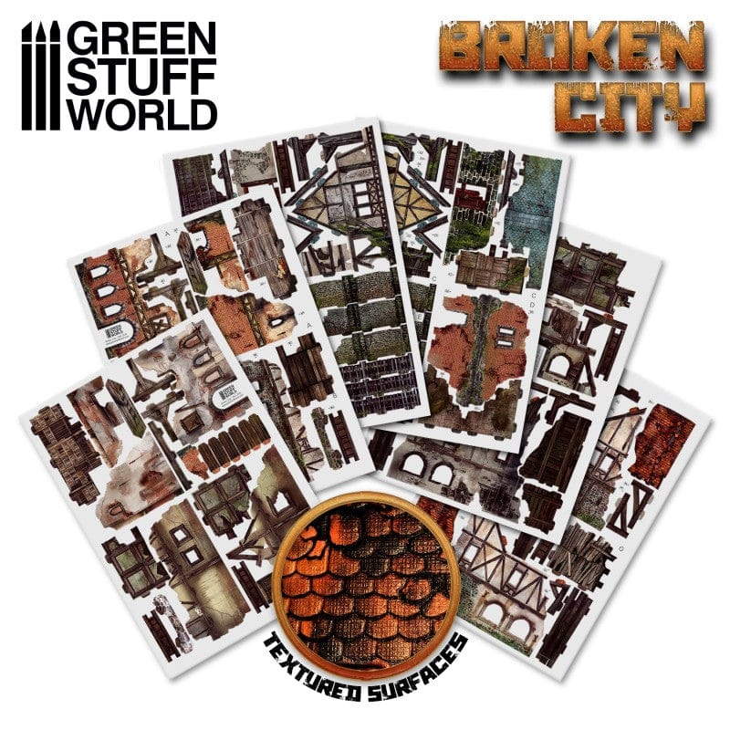 Green Stuff World 1/48 Broken City Terrain Set Green Stuff World PLASTIC MODELS