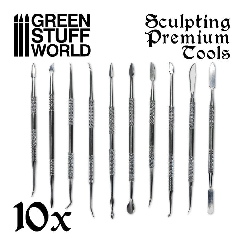 Green Stuff World 10x Professional Sculpting Tools with case - Hobbytech Toys