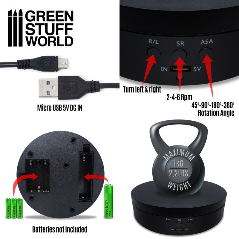 Green Stuff World 136mm Round Rotating Display Stand Green Stuff World TOOLS