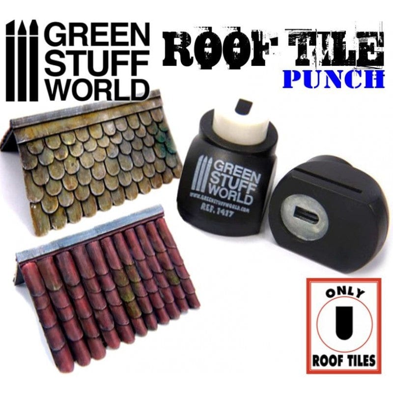 Green Stuff World 1417 Miniature Roof Tile Punch Black Green Stuff World TOOLS
