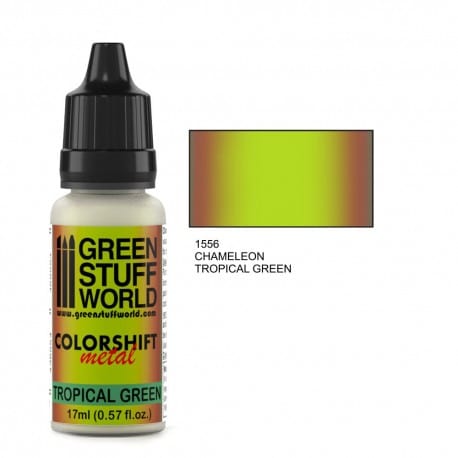 Green Stuff World 1556 Chameleon Tropical Green Acrylic 17ml - Hobbytech Toys