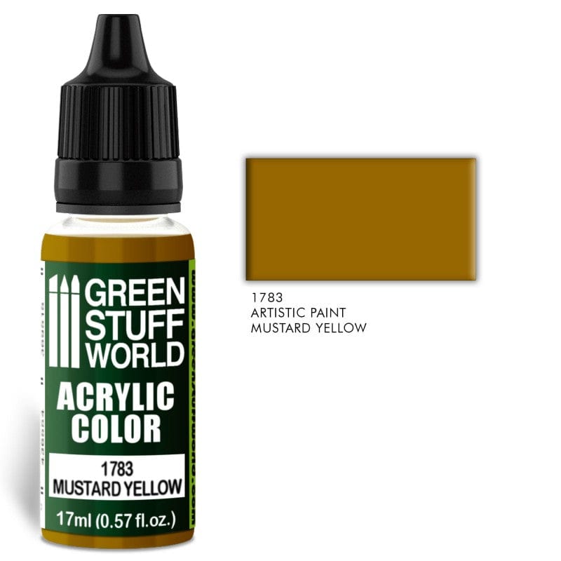 Green Stuff World 1783 Mustard Yellow Acrylic 17ml Green Stuff World PAINT, BRUSHES & SUPPLIES