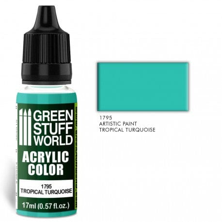 Green Stuff World 1795 Tropical Turquoise Acrylic 17ml Green Stuff World PAINT, BRUSHES & SUPPLIES