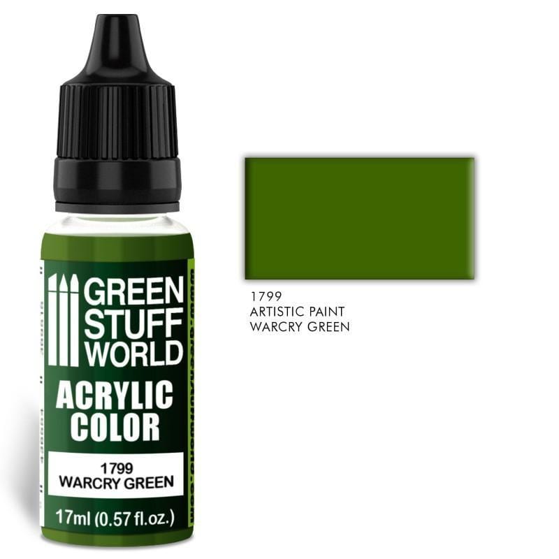 Green Stuff World 1799 Warcry Green Acrylic 17ml Green Stuff World PAINT, BRUSHES & SUPPLIES