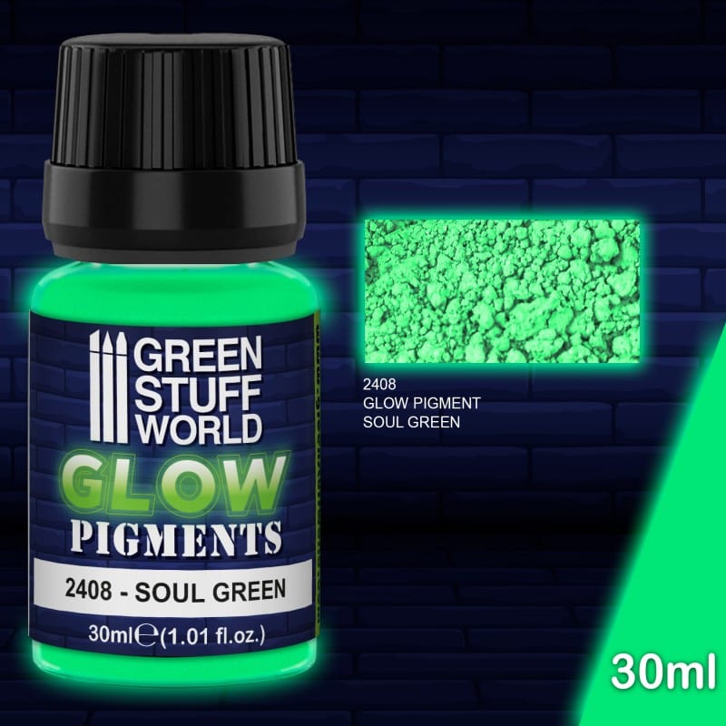 Green Stuff World 2408 Glow Pigments Soul Green 30ml Green Stuff World PAINT, BRUSHES & SUPPLIES