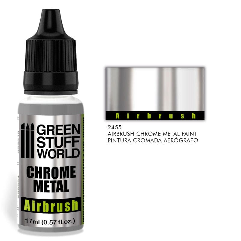 Green Stuff World 2455 Chrome Airbrush Paint 17ml Green Stuff World PAINT, BRUSHES & SUPPLIES