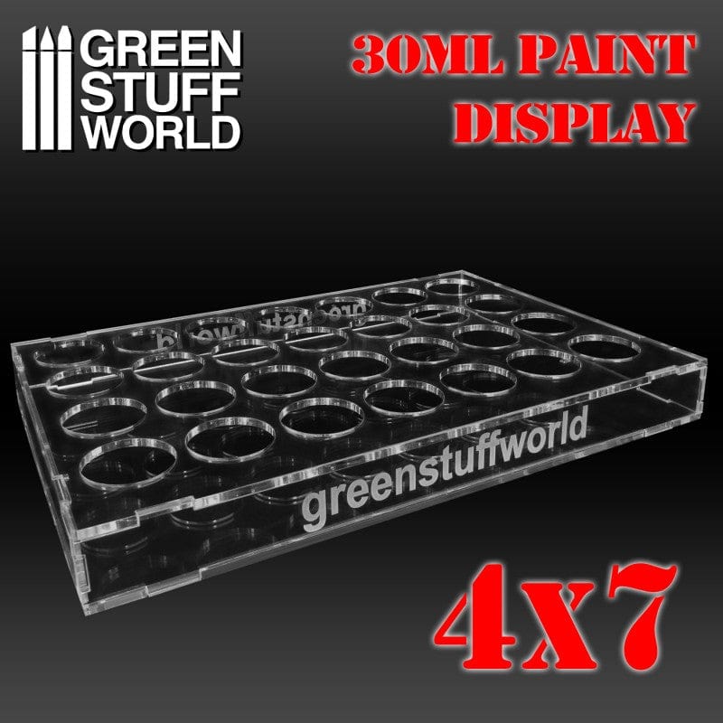Green Stuff World Acrylic Paint Bottle Display - 30ml Bottles - Hobbytech Toys