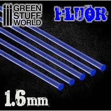 Green Stuff World Acrylic Rods - Round 1.6 mm Fluor BLUE - Hobbytech Toys