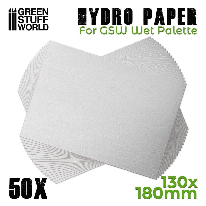 Green Stuff World Hydro Paper For Wet Palette 130x180mm (50 Sheets) Green Stuff World PAINT, BRUSHES & SUPPLIES