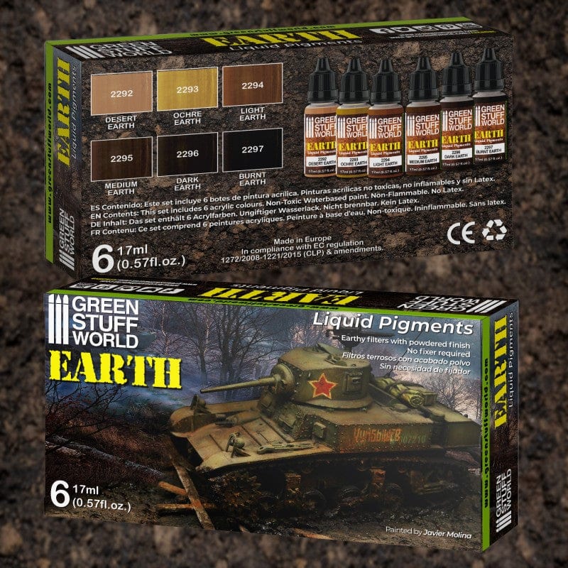 Green Stuff World Liquid Pigments Set Earth (6pcs) Green Stuff World PAINT, BRUSHES & SUPPLIES