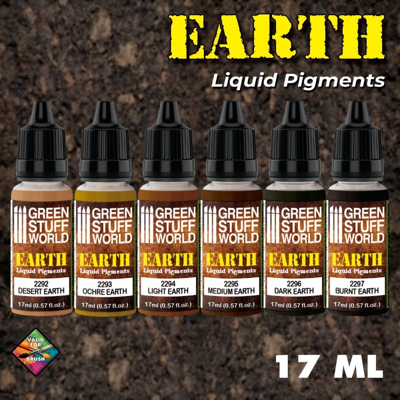 Green Stuff World Liquid Pigments Set Earth (6pcs) Green Stuff World PAINT, BRUSHES & SUPPLIES