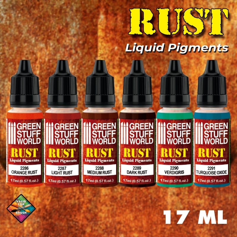 Green Stuff World Liquid Pigments Set Rust (6pcs) Green Stuff World PAINT, BRUSHES & SUPPLIES