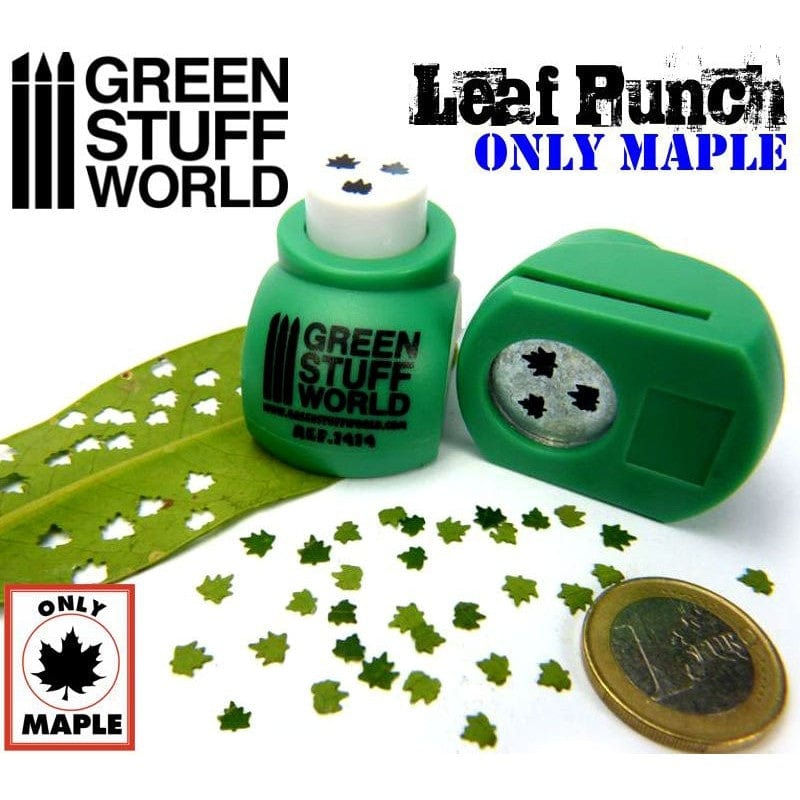 Green Stuff World Miniature Leaf Punch Medium Green Green Stuff World TOOLS